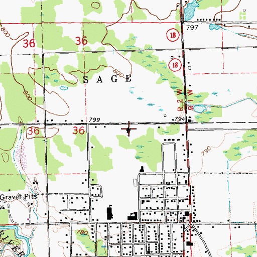 Topographic Map of Our Savior Lutheran Church, MI