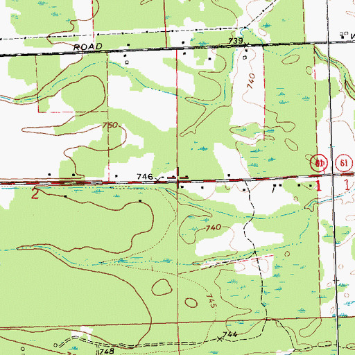 Topographic Map of Gladwin Church of the Nazarene, MI