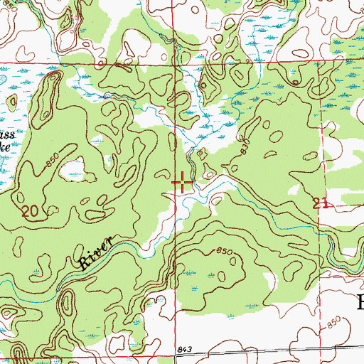 Topographic Map of Lake Lancer, MI