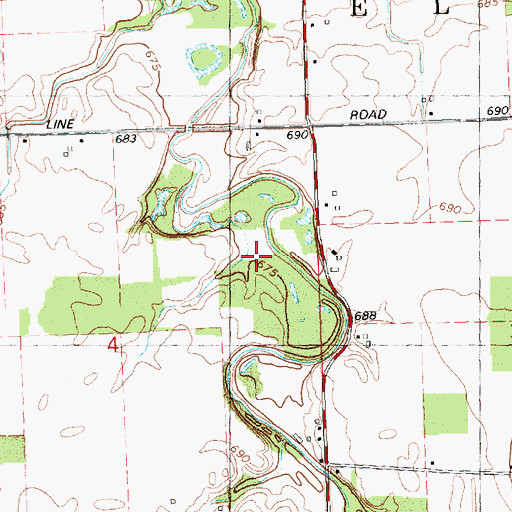 Topographic Map of Lakeside Golf Course, MI