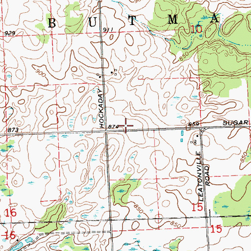 Topographic Map of Sugar Springs Campground, MI