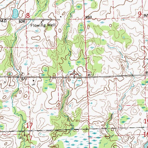 Topographic Map of Sugar Springs Country Club, MI