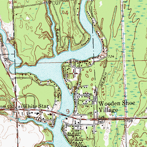 Topographic Map of Key Mobile Home Court, MI