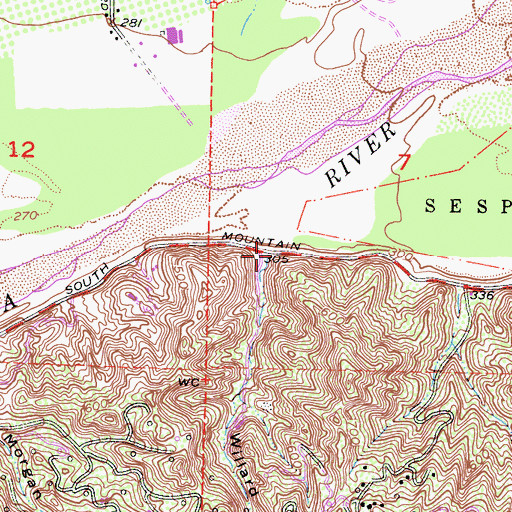 Topographic Map of Willard Canyon, CA