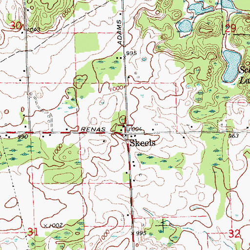 Topographic Map of Grace Fellowship Church, MI
