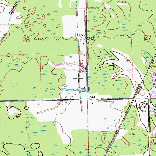 Topographic Map of Lost Haven Campground, MI