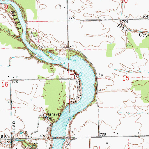Topographic Map of Tobacco River Campground, MI