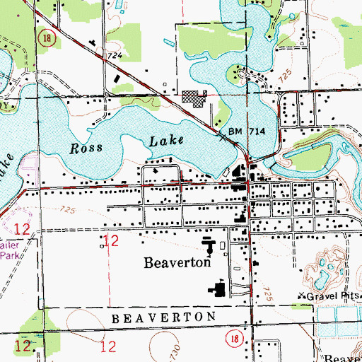 Topographic Map of Community of Christ Church, MI
