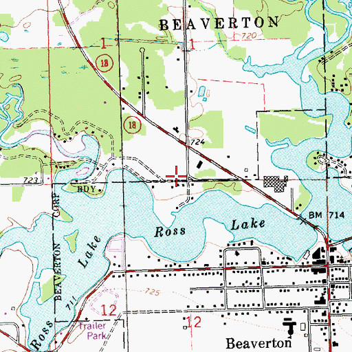 Topographic Map of Church of the Nazarene, MI