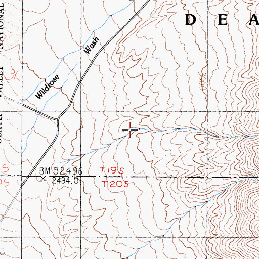 Topographic Map of Williams Canyon, CA