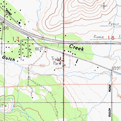 Topographic Map of Cove Mobile Villa, CA