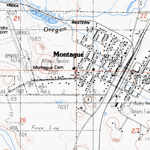 Topographic Map of Horizon Hills Mobile Home Park, CA