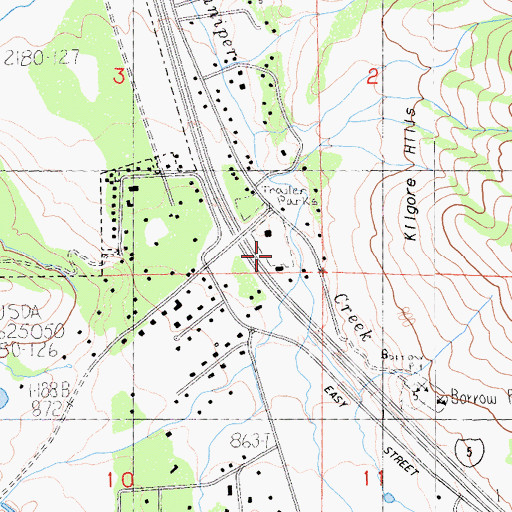 Topographic Map of Ranch Mobile Home Park, CA