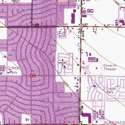 Topographic Map of Three Fountains, AZ