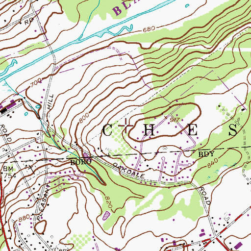 Topographic Map of Riamede Farm, NJ
