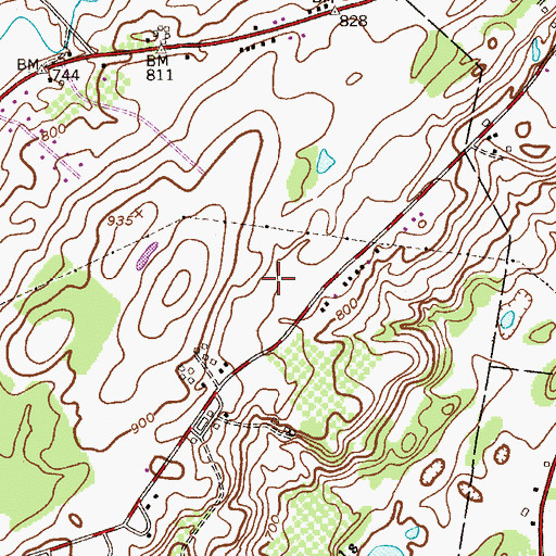 Topographic Map of High Hollow Farms, NJ