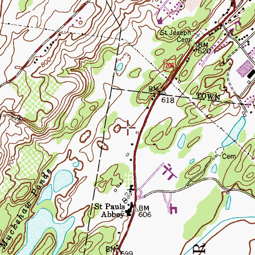 Topographic Map of Valley View Farms, NJ