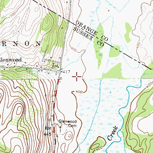 Topographic Map of Pochuck Valley Farm, NJ