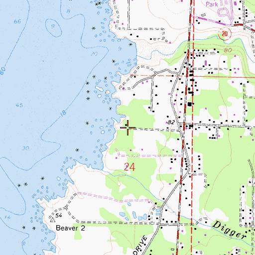 Topographic Map of Mendocino Coast Christian School, CA