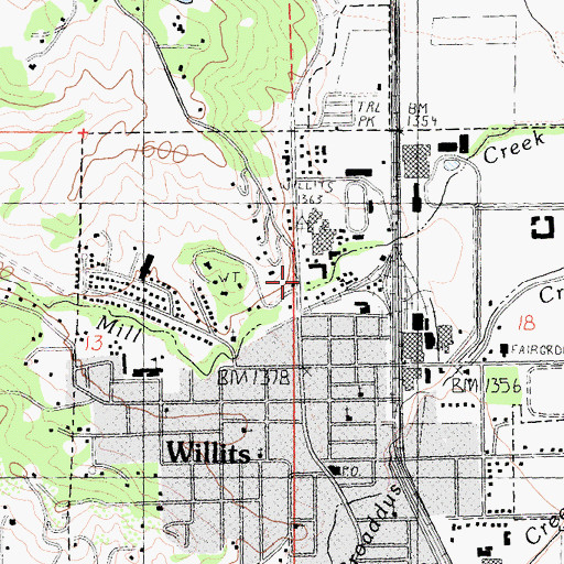 Topographic Map of New Horizons Alternative School, CA