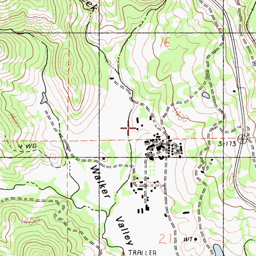 Topographic Map of La Vida Charter School, CA
