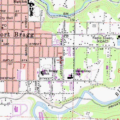 Topographic Map of Lighthouse Community Day School, CA