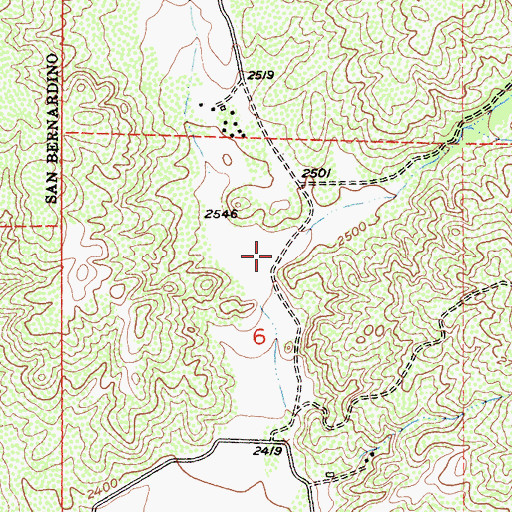 Topographic Map of Willow Canyon, CA