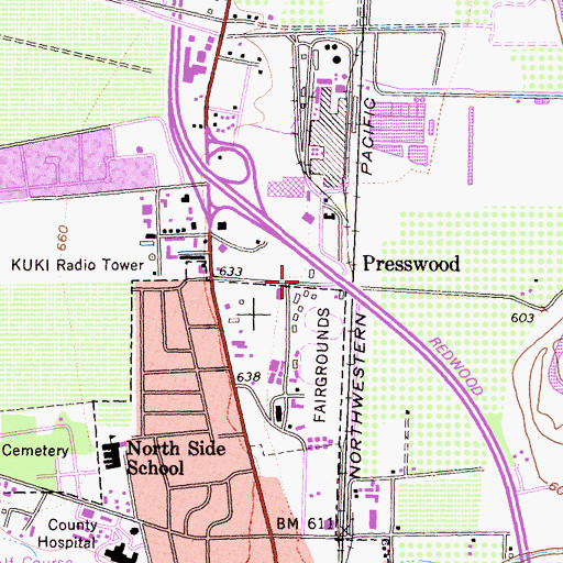 Topographic Map of Tree of Life Charter School, CA