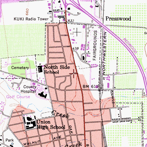 Topographic Map of Accelerated Achievement Academy, CA