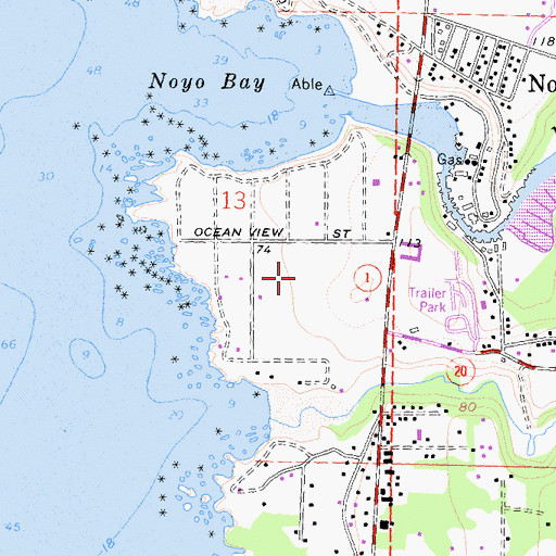 Topographic Map of Mendocino College - Coast Center, CA