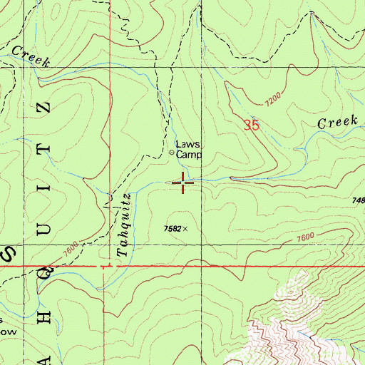 Topographic Map of Willow Creek, CA