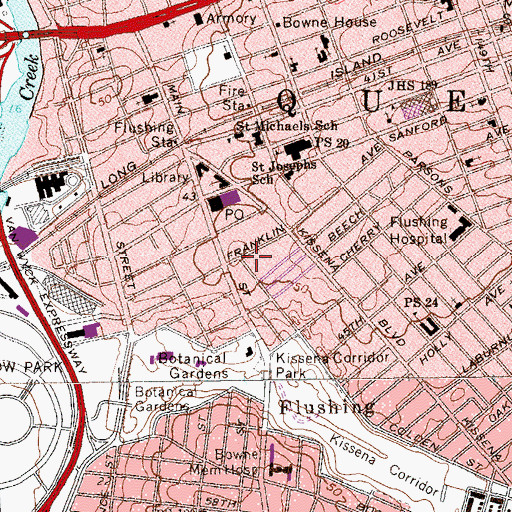 Topographic Map of Active Learning Elementary School, NY