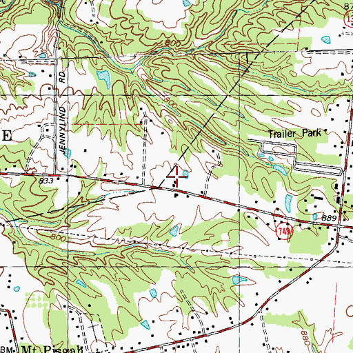 Topographic Map of Bleu Run Farm, OH