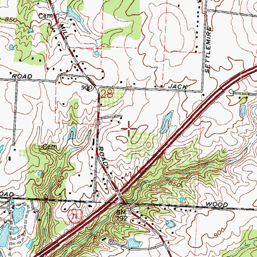 Topographic Map of Irons Fruit Farm, OH