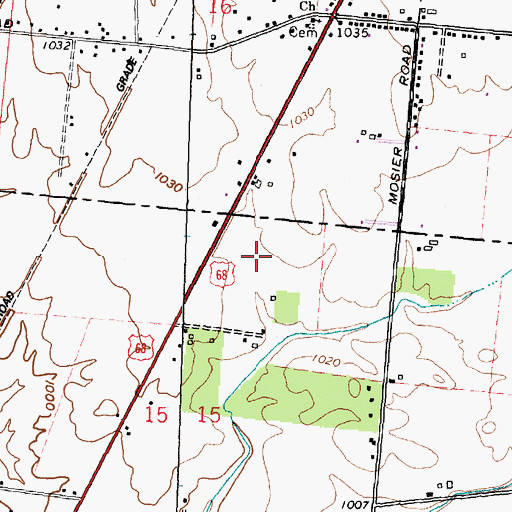 Topographic Map of Peifer Orchards, OH
