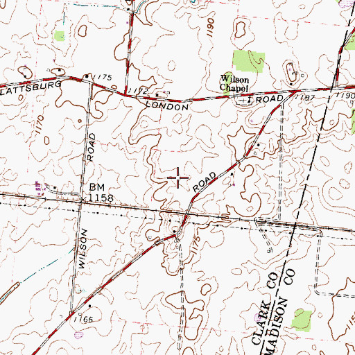 Topographic Map of Reaver Farms Orchard, OH