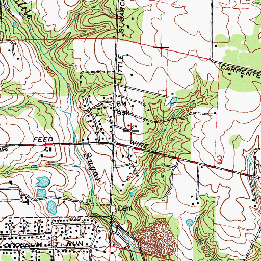 Topographic Map of Sweet Arrow Farm, OH