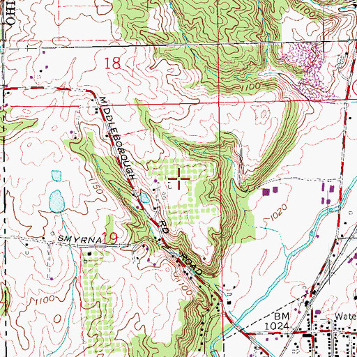 Topographic Map of Wesler Orchards, OH
