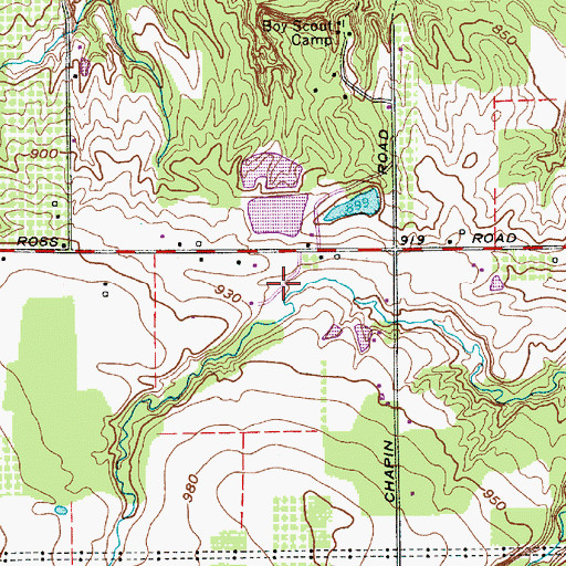 Topographic Map of Bold "N" Ranch And Farm, OH