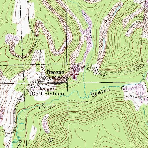Topographic Map of Annandale Sandstone Quarry, PA