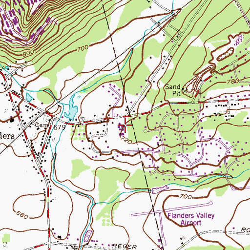 Topographic Map of Ashley Turkey Farm, NJ