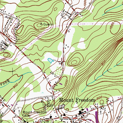 Topographic Map of Knothe Farms, NJ