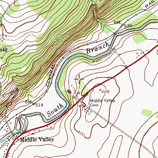 Topographic Map of Blue Crest Farms, NJ