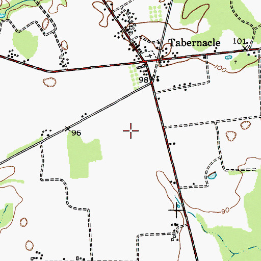 Topographic Map of Conte Farms, NJ