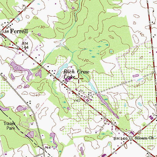 Topographic Map of Fruitwood Farms, NJ
