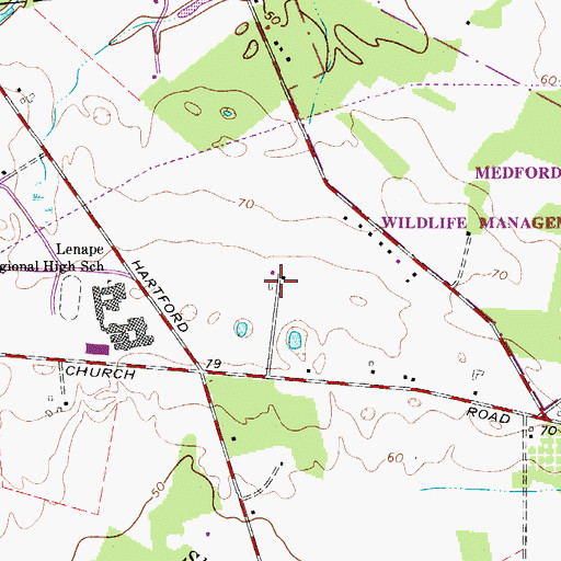 Topographic Map of Johnson's Corner Farm, NJ