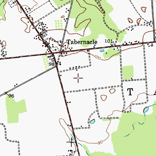 Topographic Map of Russo's Fruit And Vegetable Farm, NJ