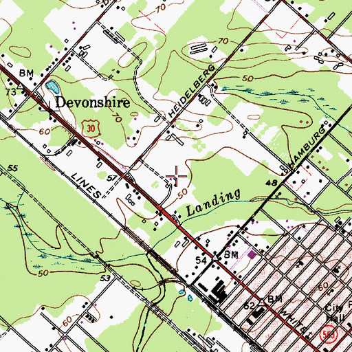 Topographic Map of Shady Brook Farm, NJ