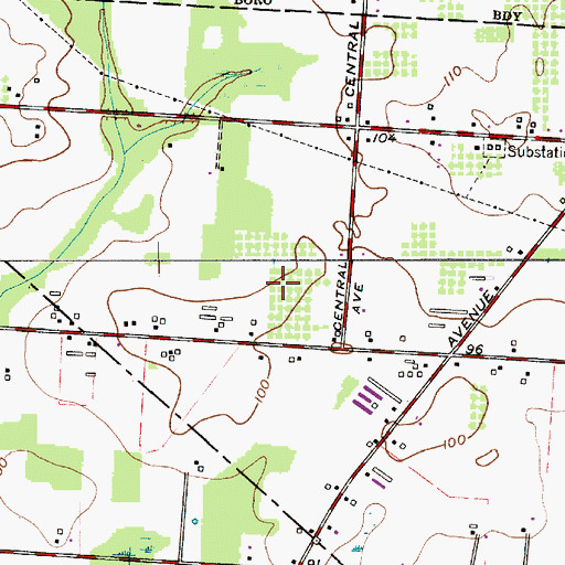 Topographic Map of Simone's Apple Farm, NJ