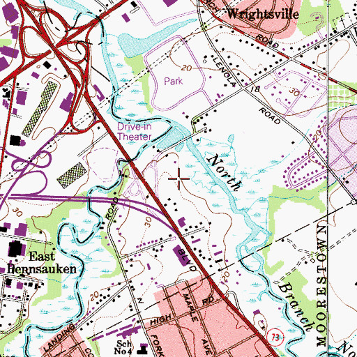 Topographic Map of Winner's Farm, NJ